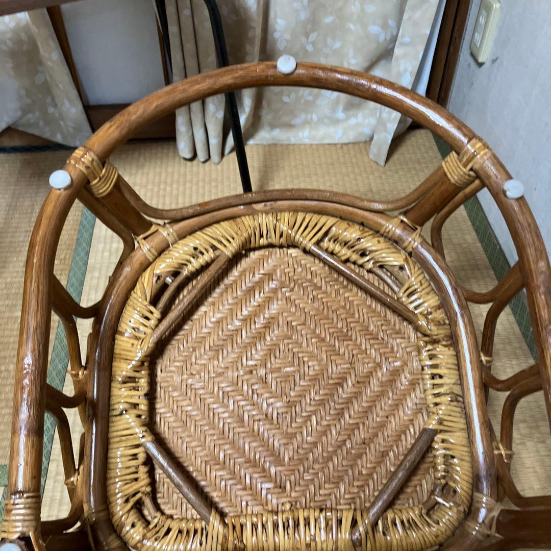 たのメル便　ラタン家具　高座椅子　籐座椅子