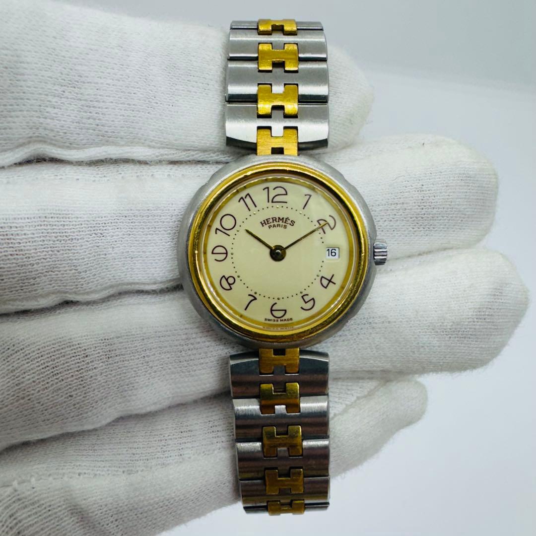 ✨エルメス✨プロフィール✨SS×GPコンビ✨デイト✨WR✨クオーツ✨腕時計✨
