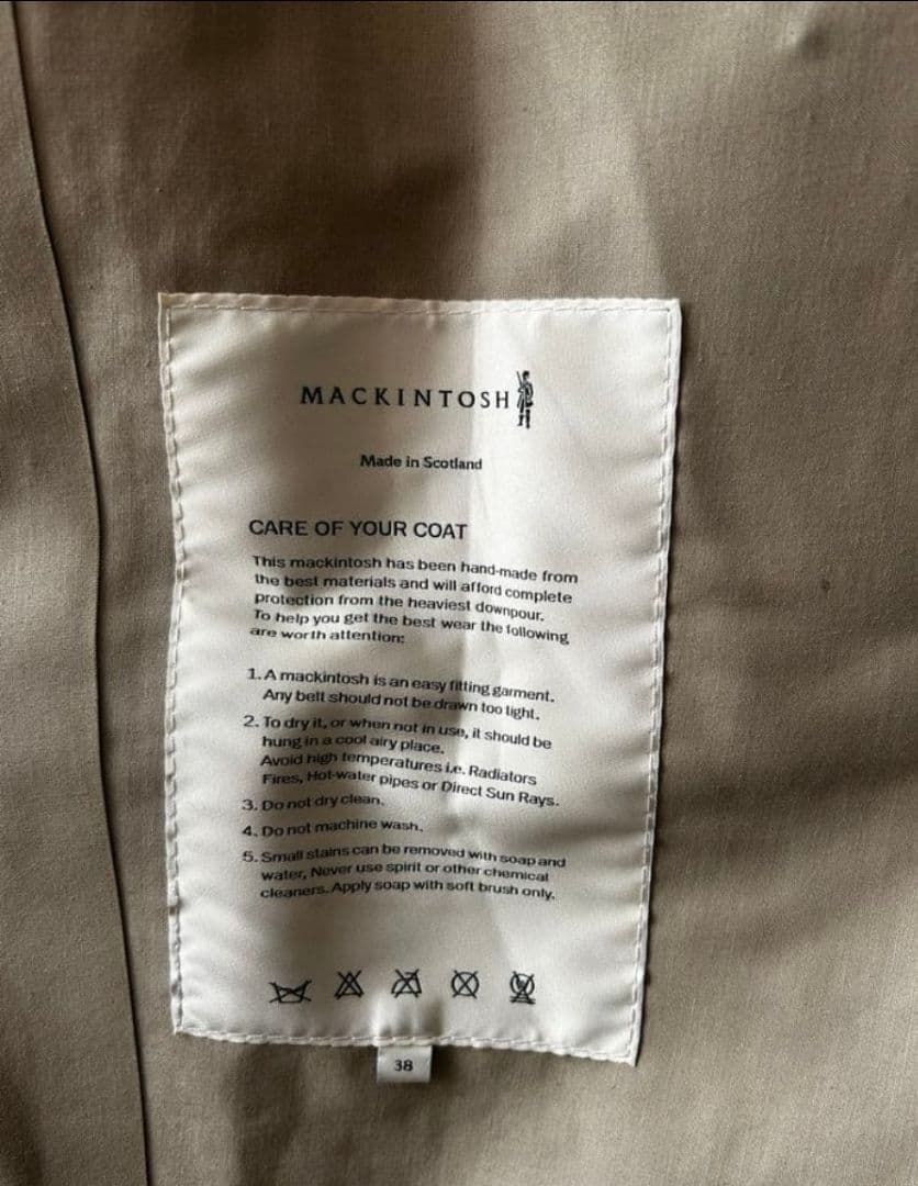 MACKINTOSH マッキントッシュ ゴム引き ステンカラーコート