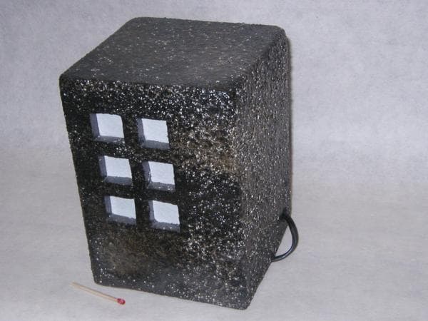 益子焼「角ランプ（コード＆電球付）」【 送料確認用出品 】