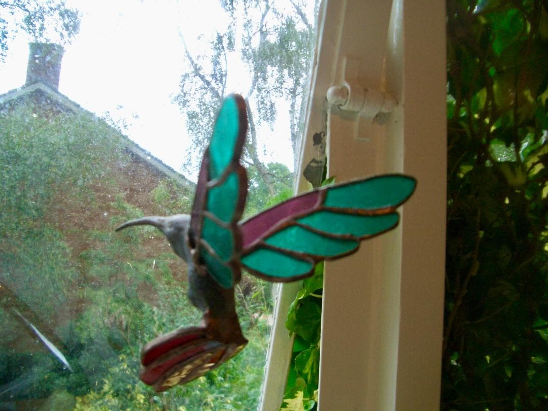 メ*6様 ヴィンテージ　ハチドリ　ハミングバード　アメリカ製　ステンドグラス　オ