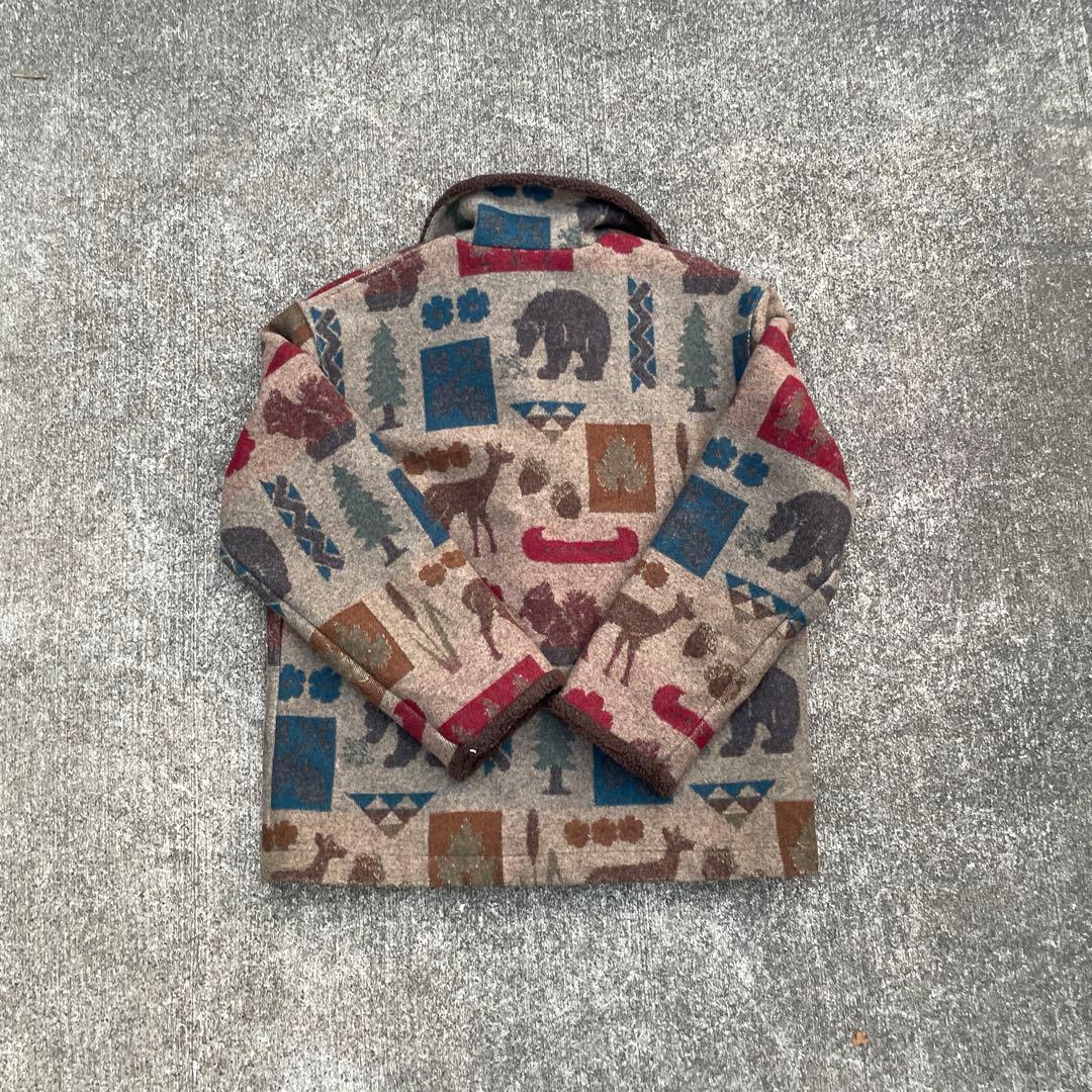 フ*ン様 ペンドルトン　ウールジャケット　花柄　80s 90s 古着　アメカジ