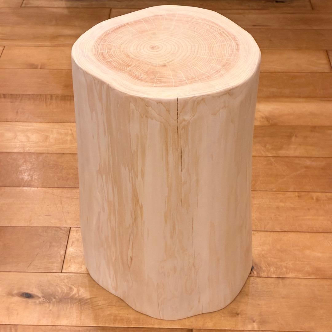 檜 丸太 スツール 椅子　No.1549