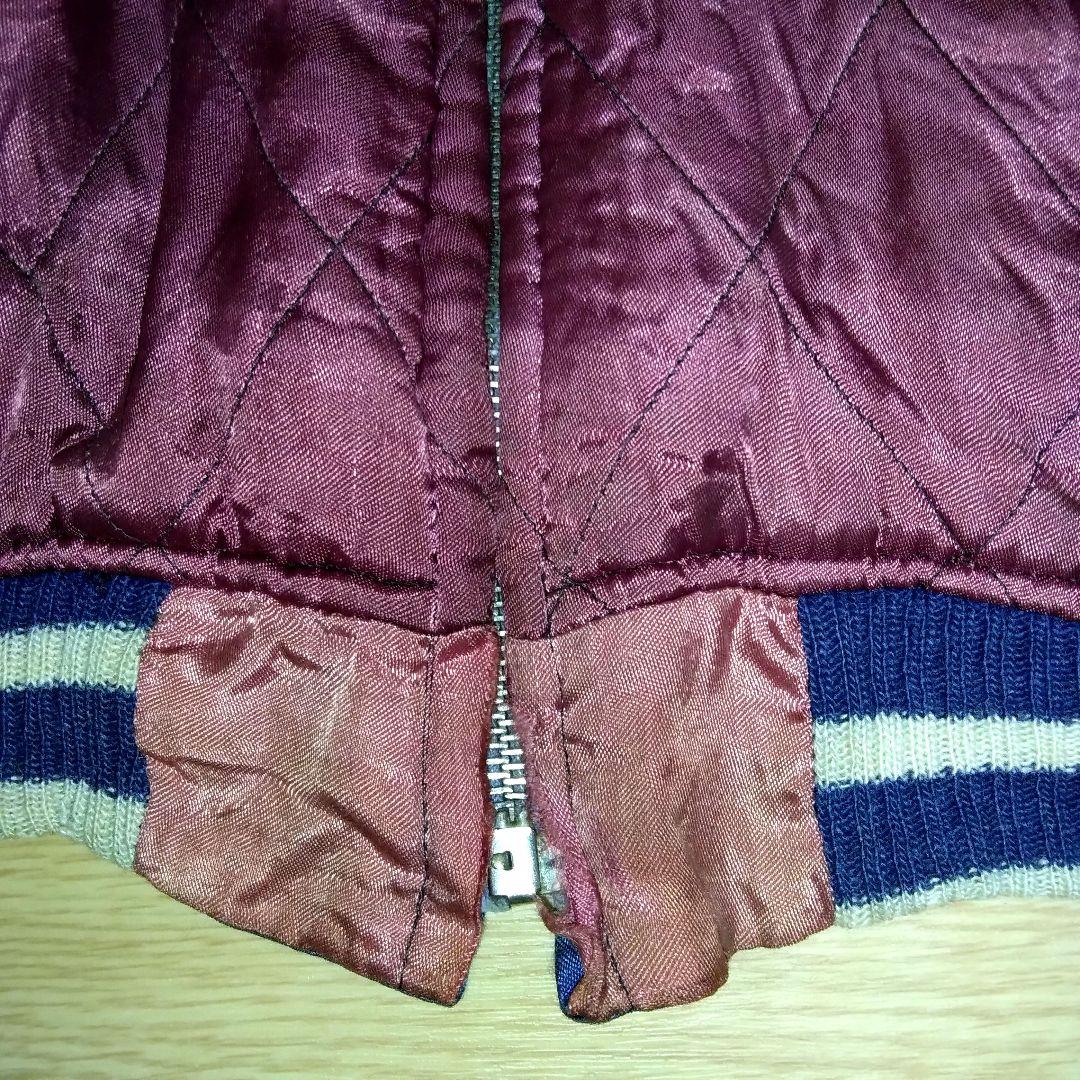 ✨*中様 50s 　リバーシブルスーベニアスカジャン 青色 サテン　JAPANm