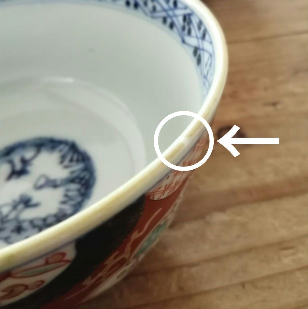 古伊万里　色絵　兎と龍　蓋茶碗　3客