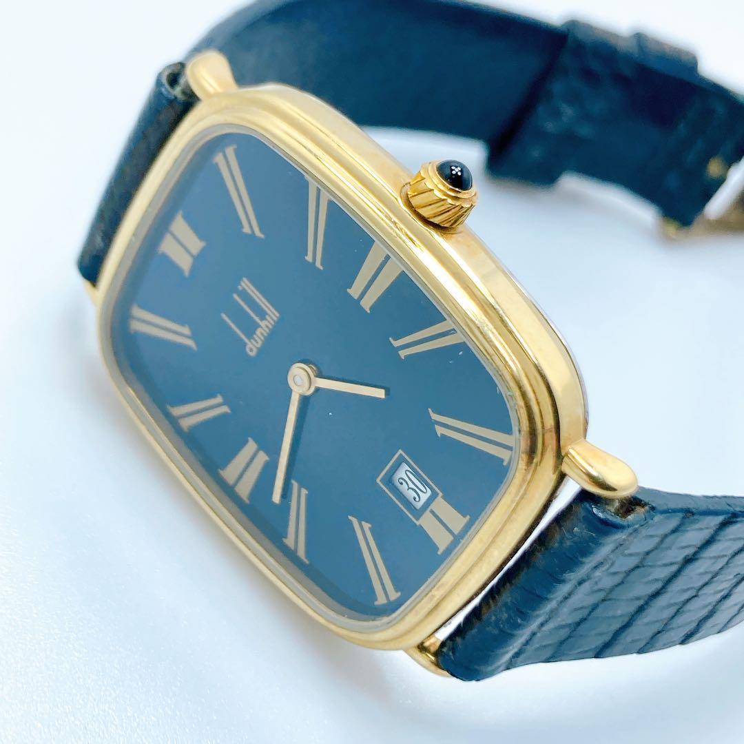 673 ダンヒル　ローマンインデックス　レクタンギュラー　腕時計