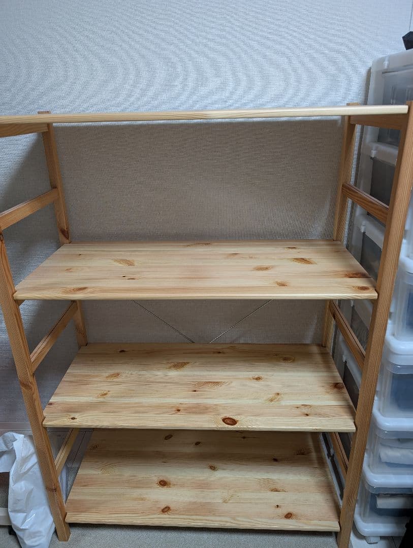 無印良品　パイン材ユニットシェルフ・８６ｃｍ幅・中