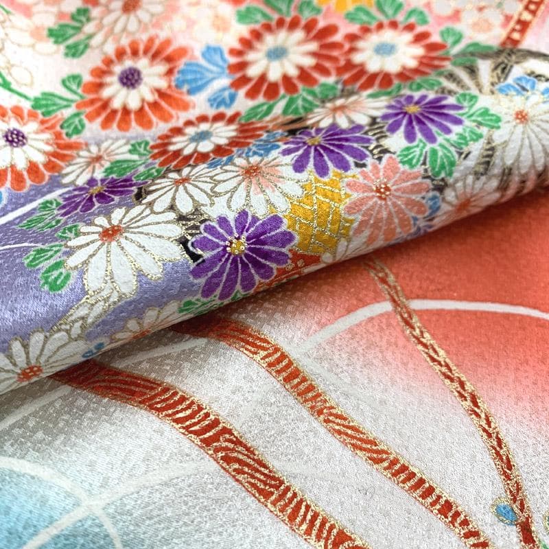 506ag80■七五三 節句 七歳 八歳 付き添いコーデ 着物&丸帯■良好