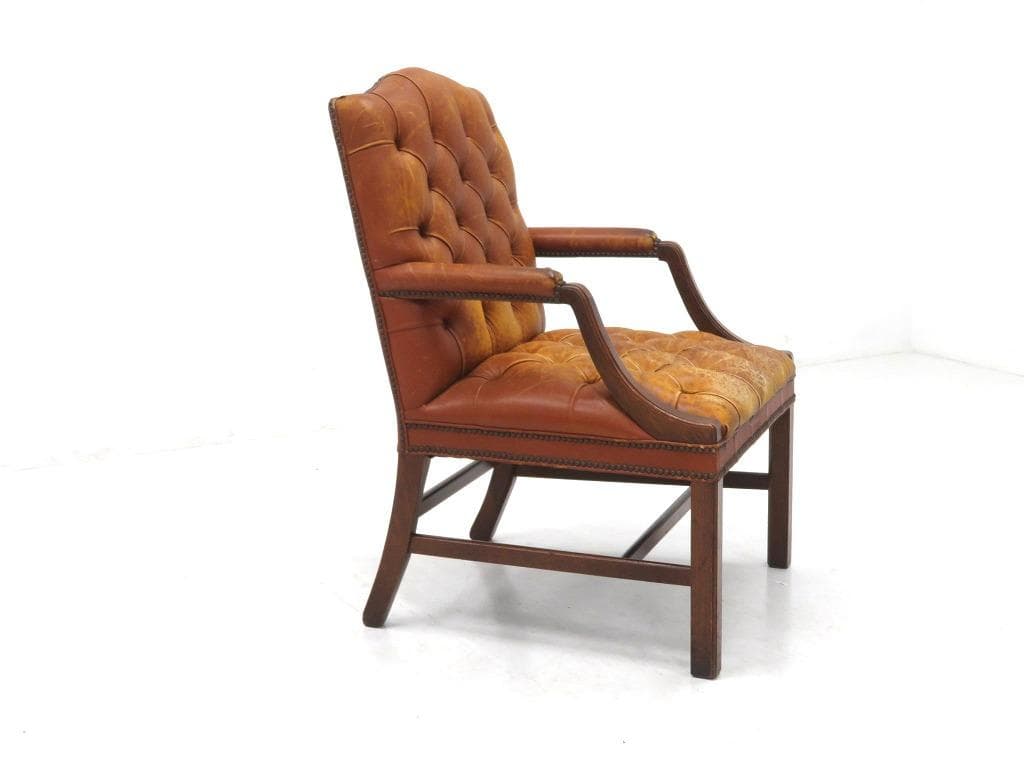 英国　イギリス　アンティーク　総本革　レザー　チェア　チェア　ソファ