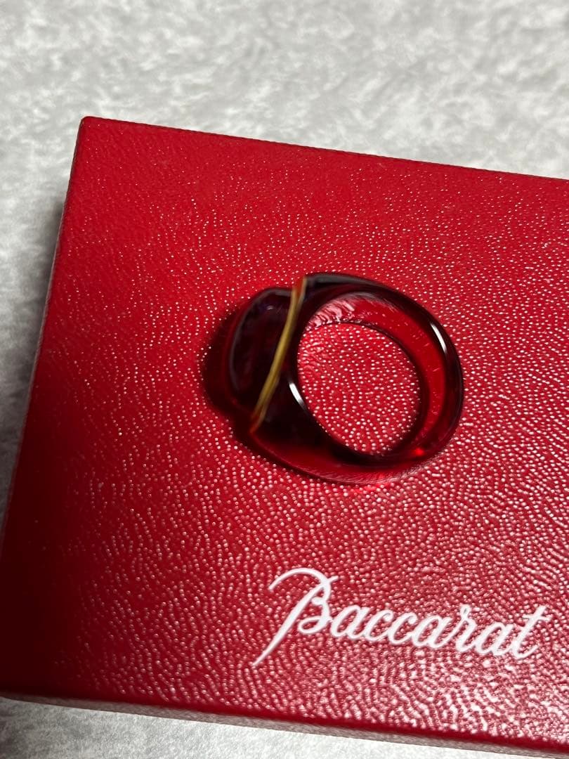 Baccarat 赤色 クリスタルリング