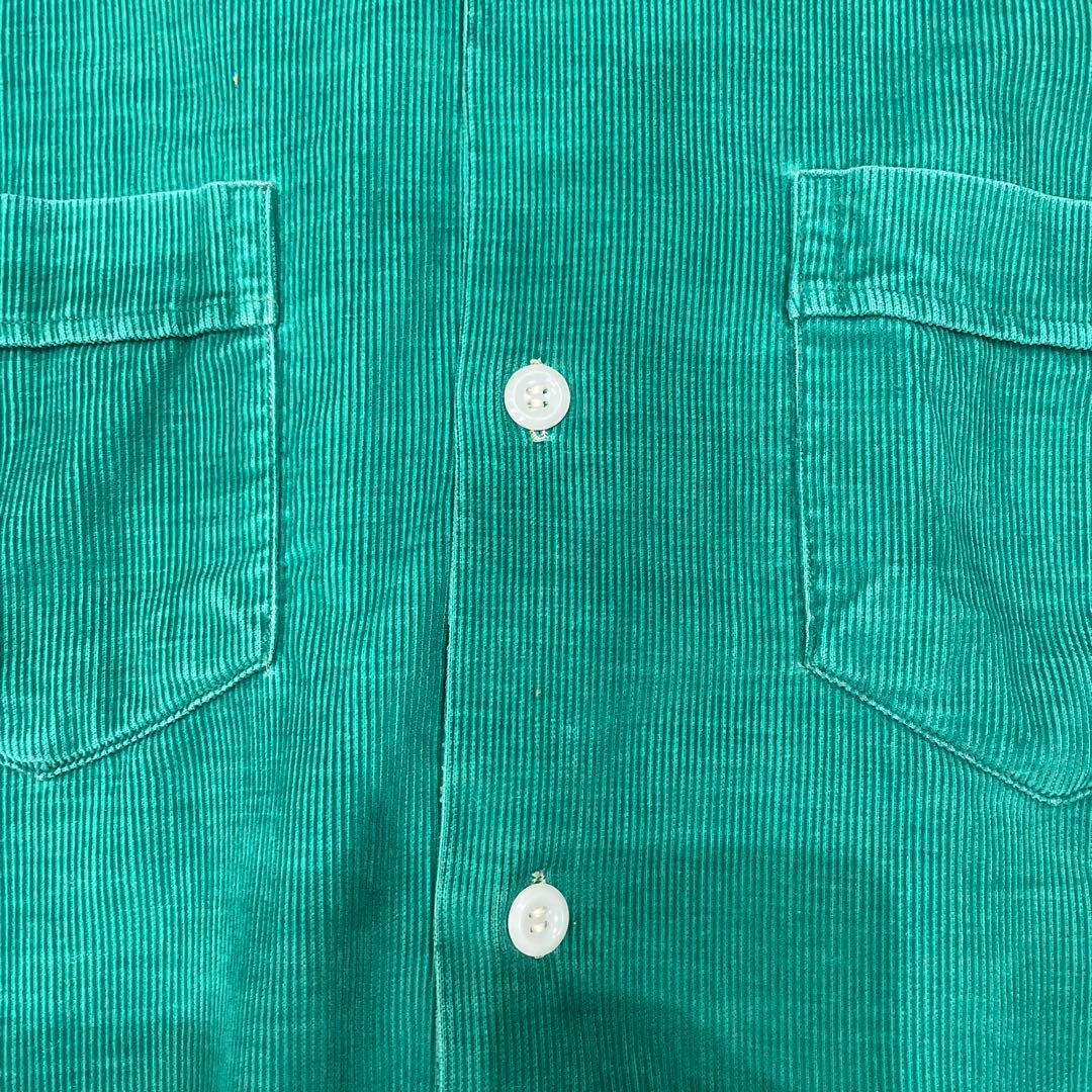 40s 50s コーディロイシャツ　オープンカラー　vintage