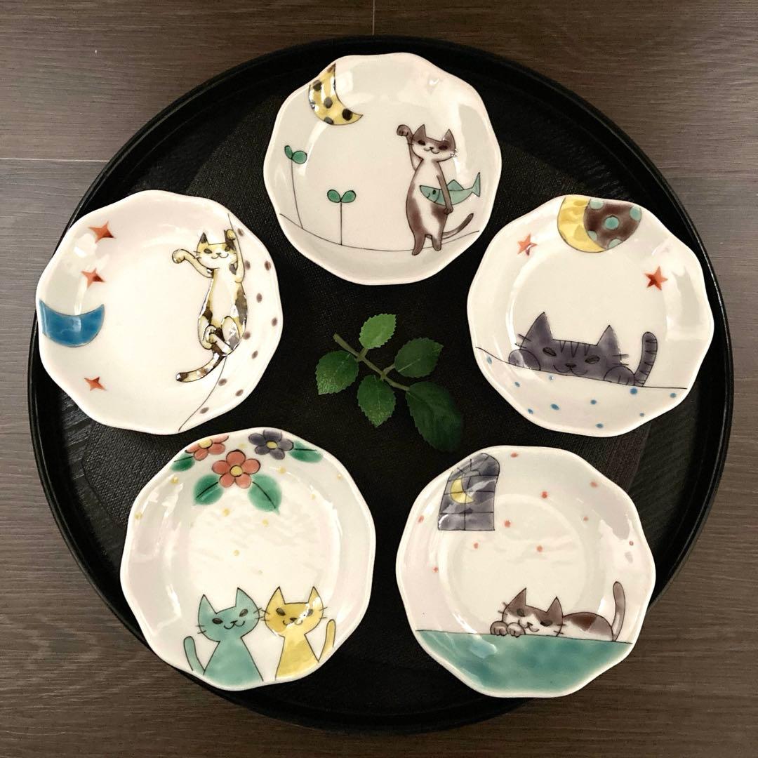 九谷焼　いとつき窯　岡田絹代　小皿　5枚