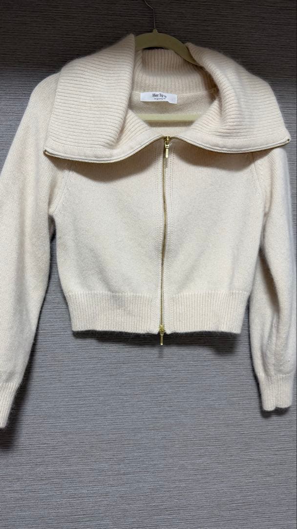 トップス Her lip to Big Collar Knit Top