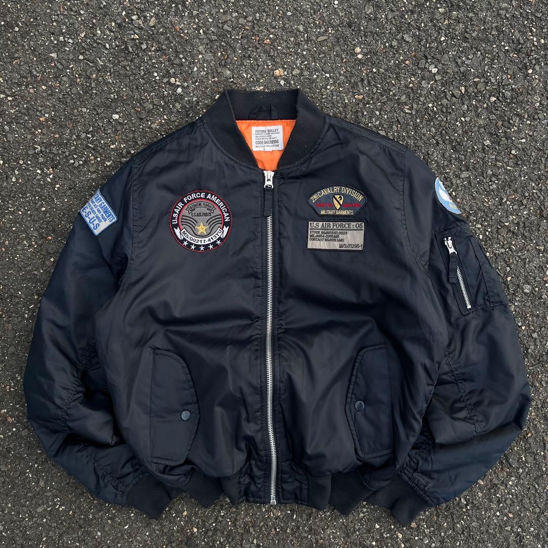 vintage ma-1 00s 90s 短丈　y2k フライト　ワッペン　希少