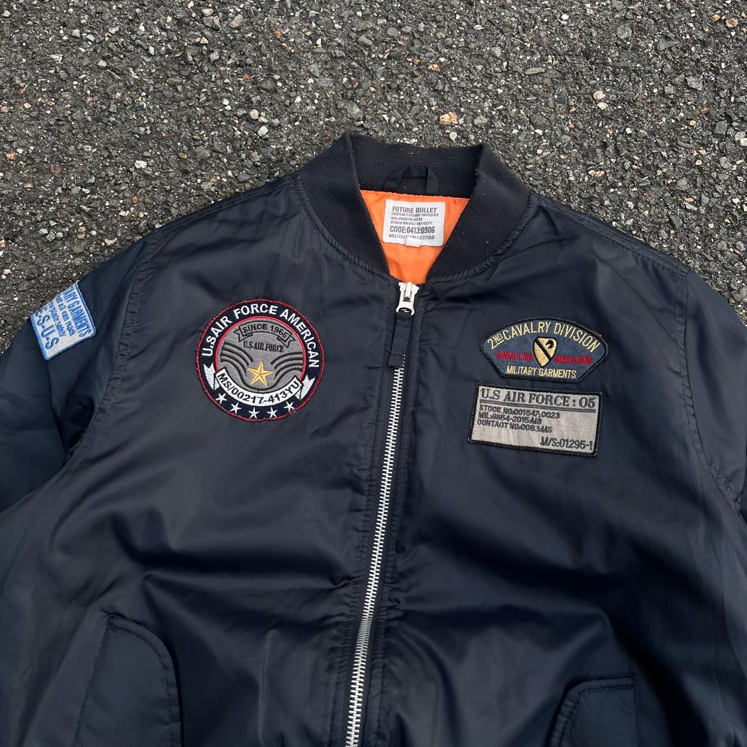 vintage ma-1 00s 90s 短丈　y2k フライト　ワッペン　希少