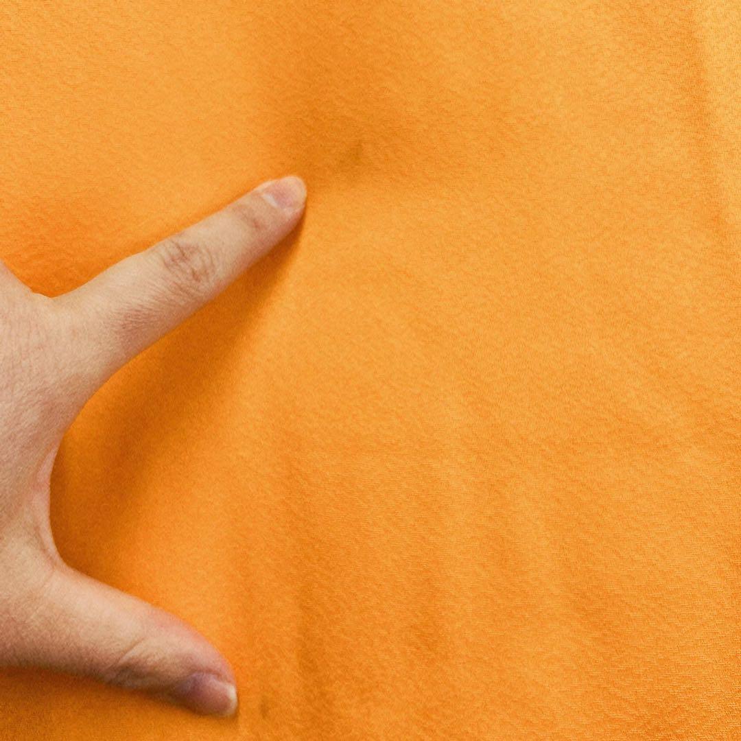 セット　七五三７歳女の子　着物＆帯＆簡単半衿＆小物　豪華刺繍　みかん色金銀刺繍桜