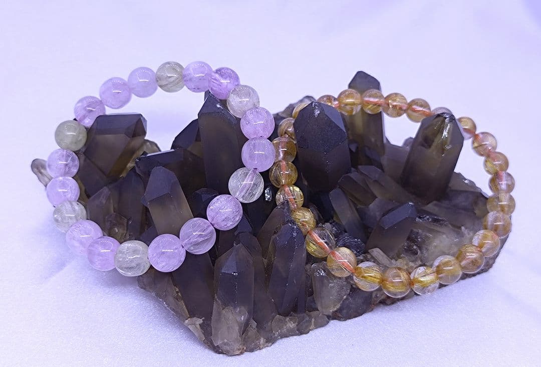 スモーキーシトリン　クラスター　（大）浄化　厄除け　魔除け　金運　ゼウスクォーツ