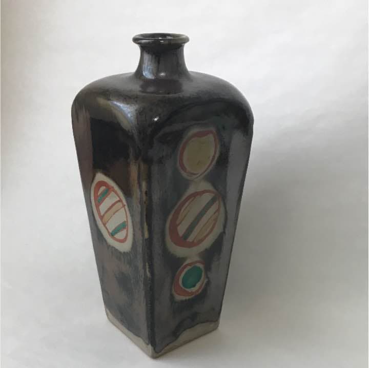 島岡達三(人間国宝) 赤繪方壺