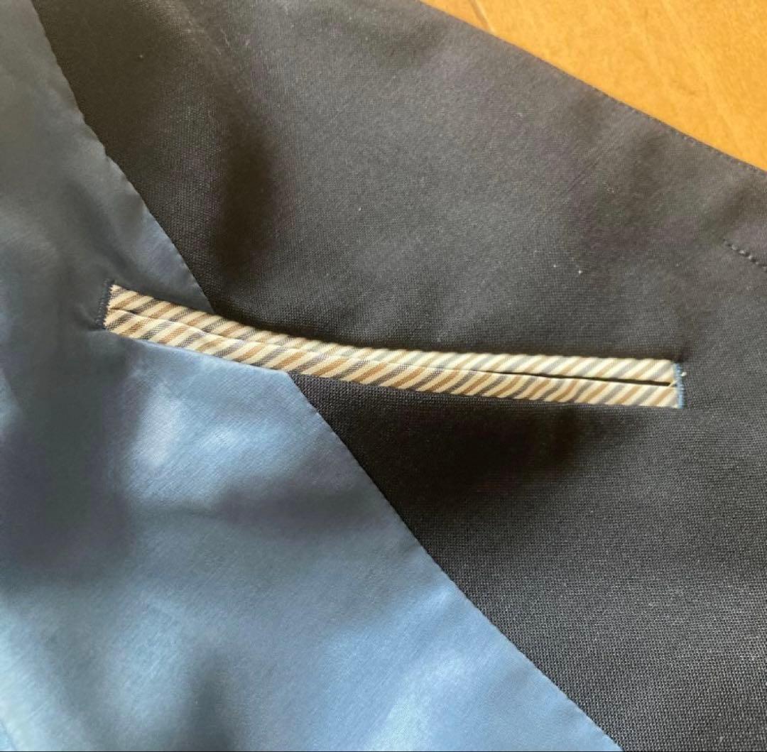 グリーンレーベルリラクシング パンツ　スーツ 40 紺　ノーカラー　ストレッチ