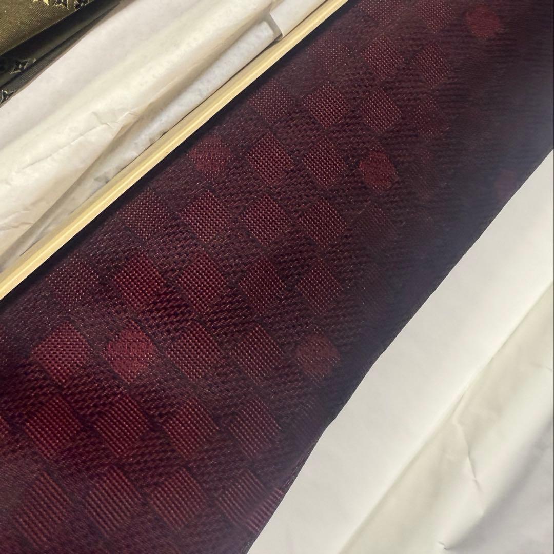 LOUIS VUITTON ルイヴィトン ダークレッド ネクタイ 箱付き