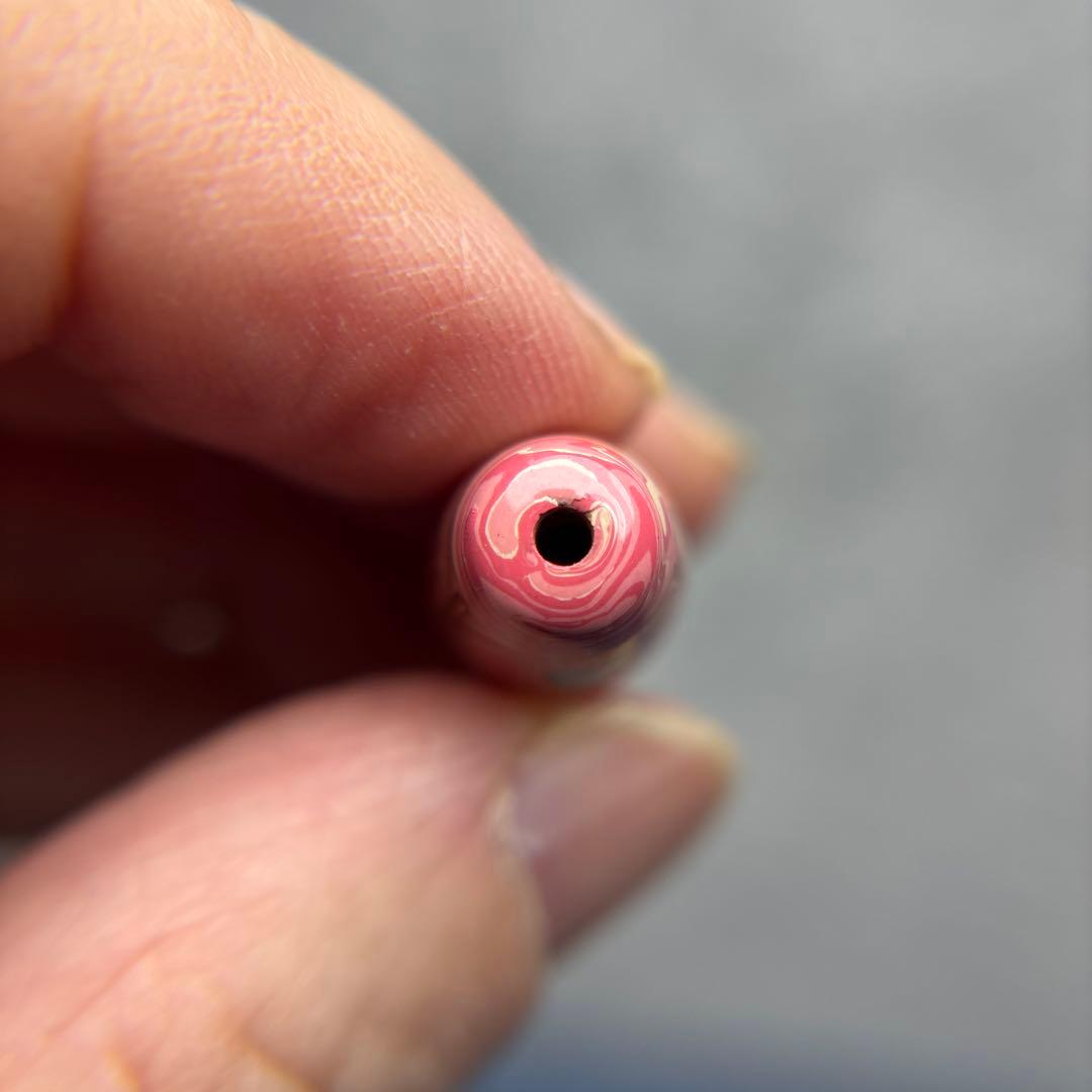 漆オパール天珠　四眼銅線天珠　12-76