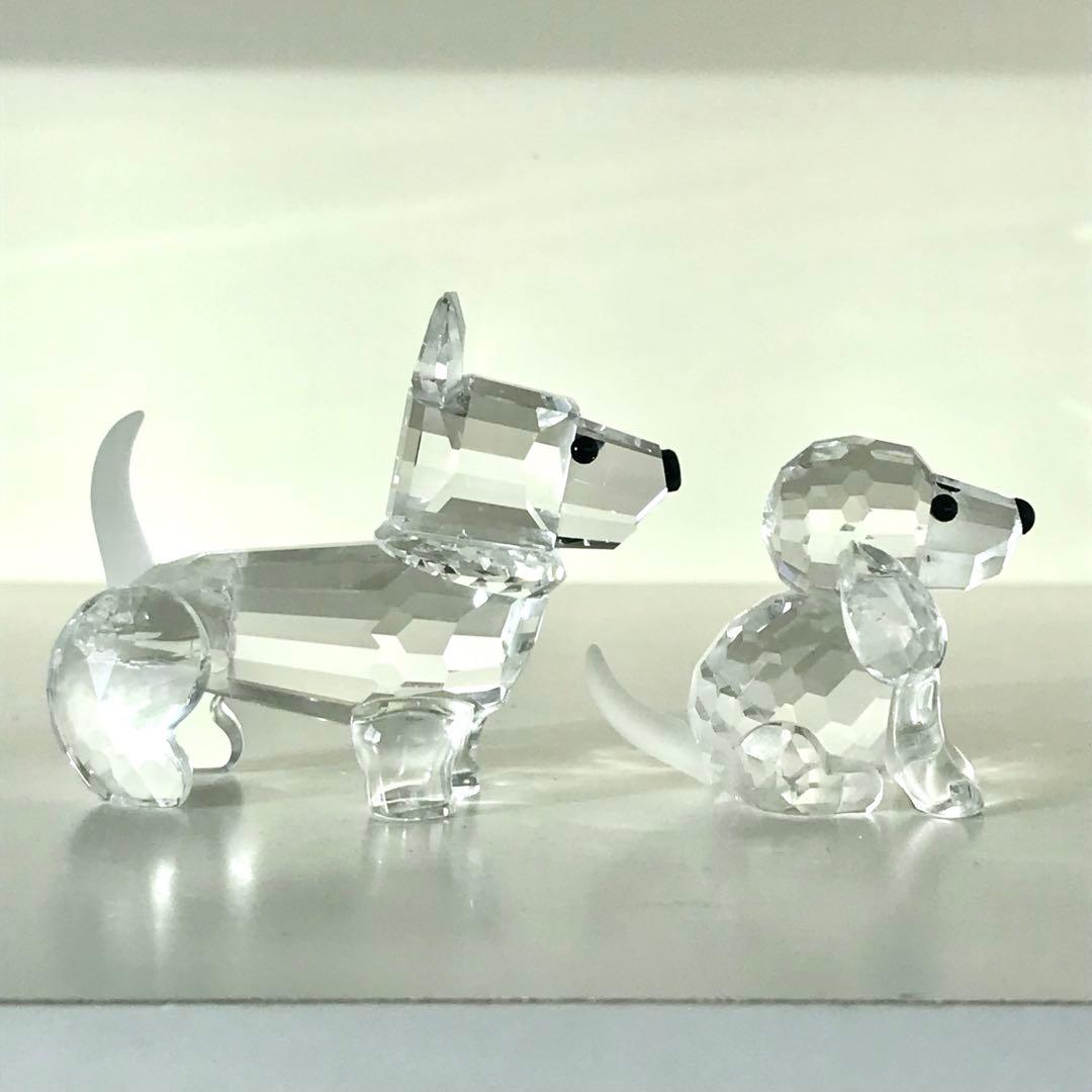 【中古】スワロフスキー 犬 置物 セット