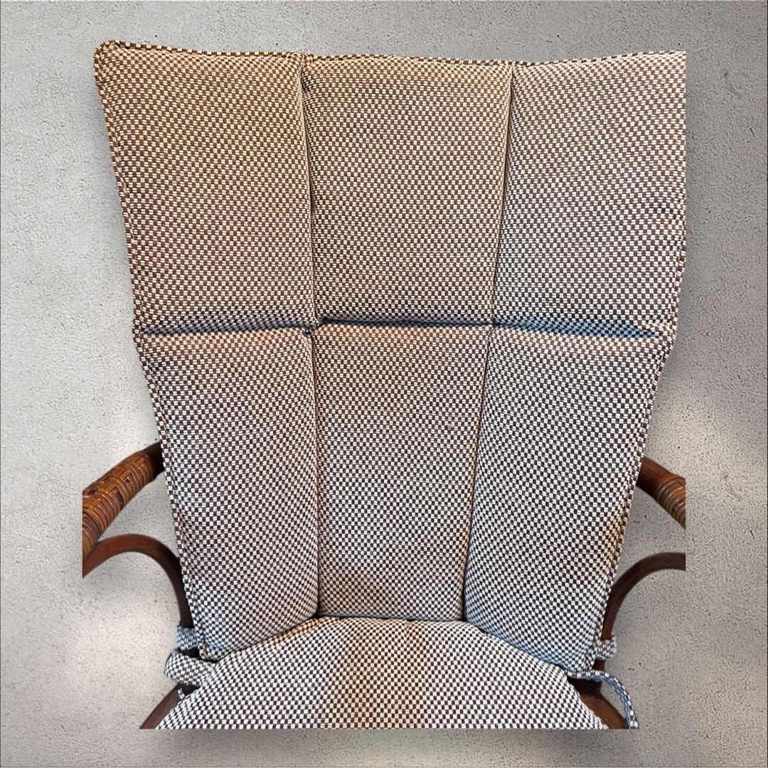 KAZAMA 籐　360度回転椅子　クッション有　引取り可（割引）