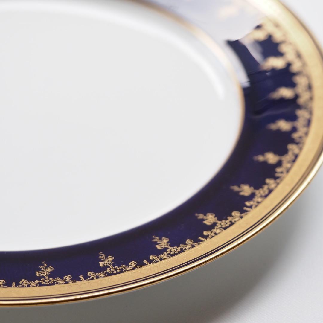 コウルドン 藍地金彩 プレート 径258mm / N83D Cauldon