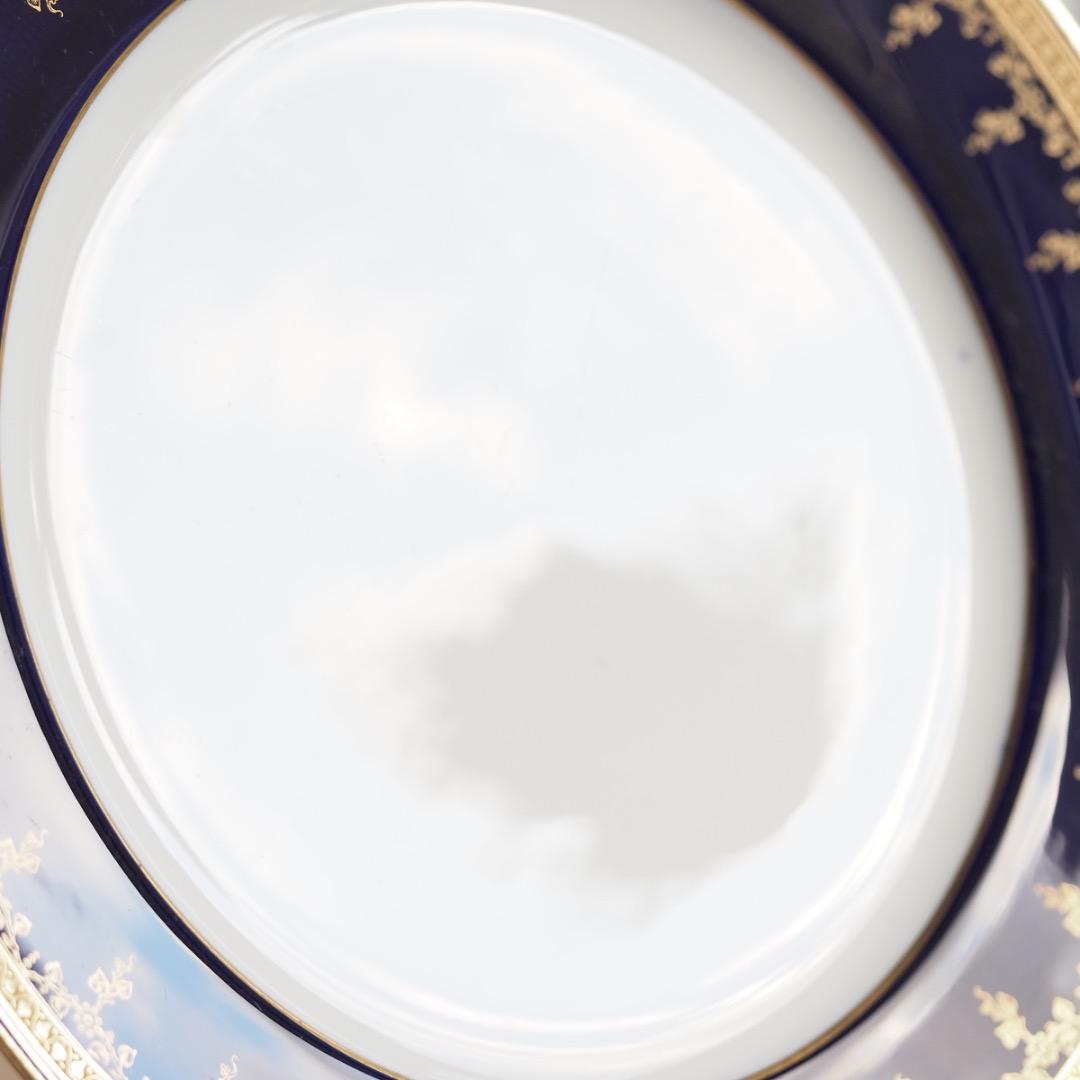 コウルドン 藍地金彩 プレート 径258mm / N83D Cauldon