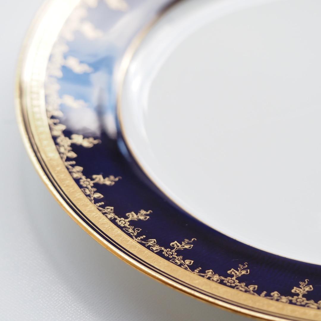 コウルドン 藍地金彩 プレート 径258mm / N83D Cauldon