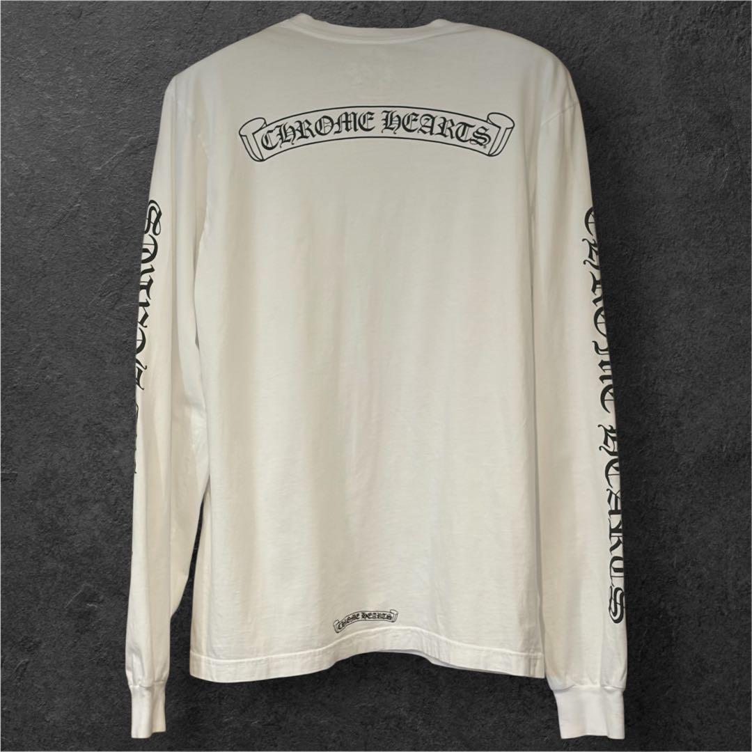 美品XLサイズCHROME HEARTS ホワイト長袖シャツ