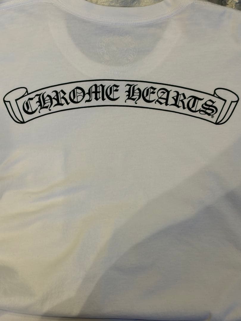 美品XLサイズCHROME HEARTS ホワイト長袖シャツ