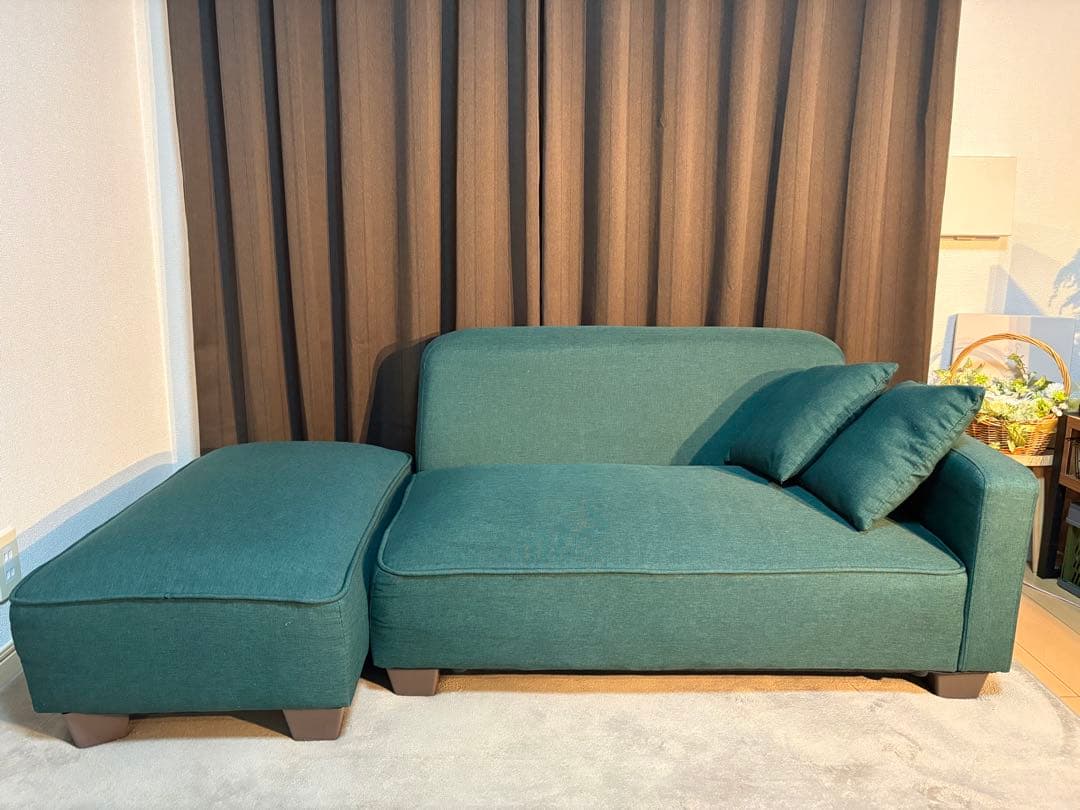 「ソファ オットマン付き 2点セット｜たのメル便発送」