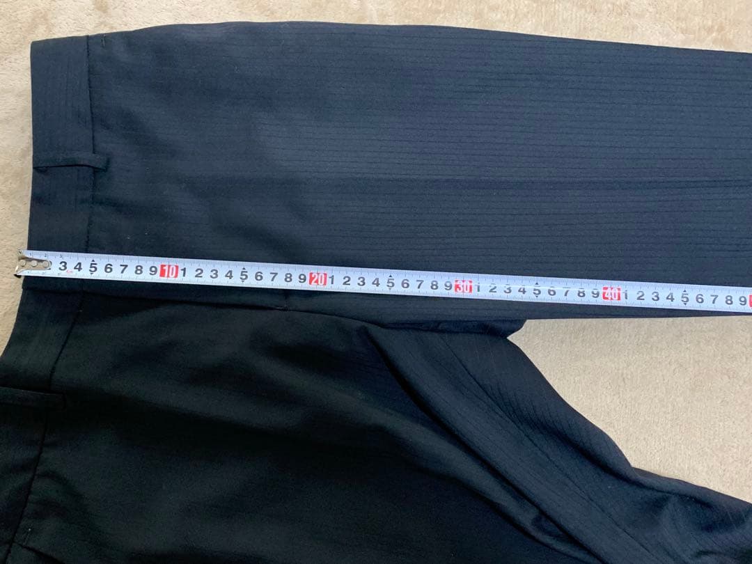 ✨極美品✨ AOKI 洗えるキレイスーツ 黒シャドーストライプ セットアップ