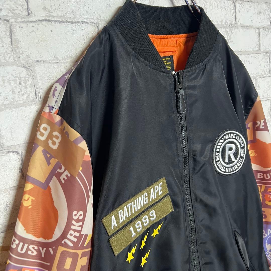 よっしー様　A BATHING APE MA-1 ジャンパー ブルゾン ワッペン