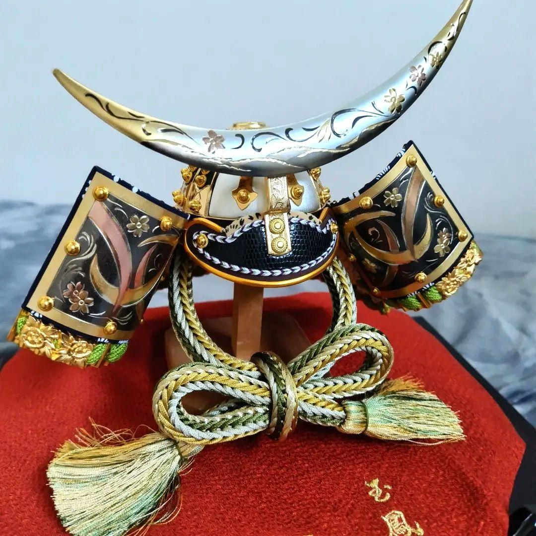 兜　かぶと　５月人形　久月　こどもの日　上原玉鳳作品　伊達政宗　ケース入り