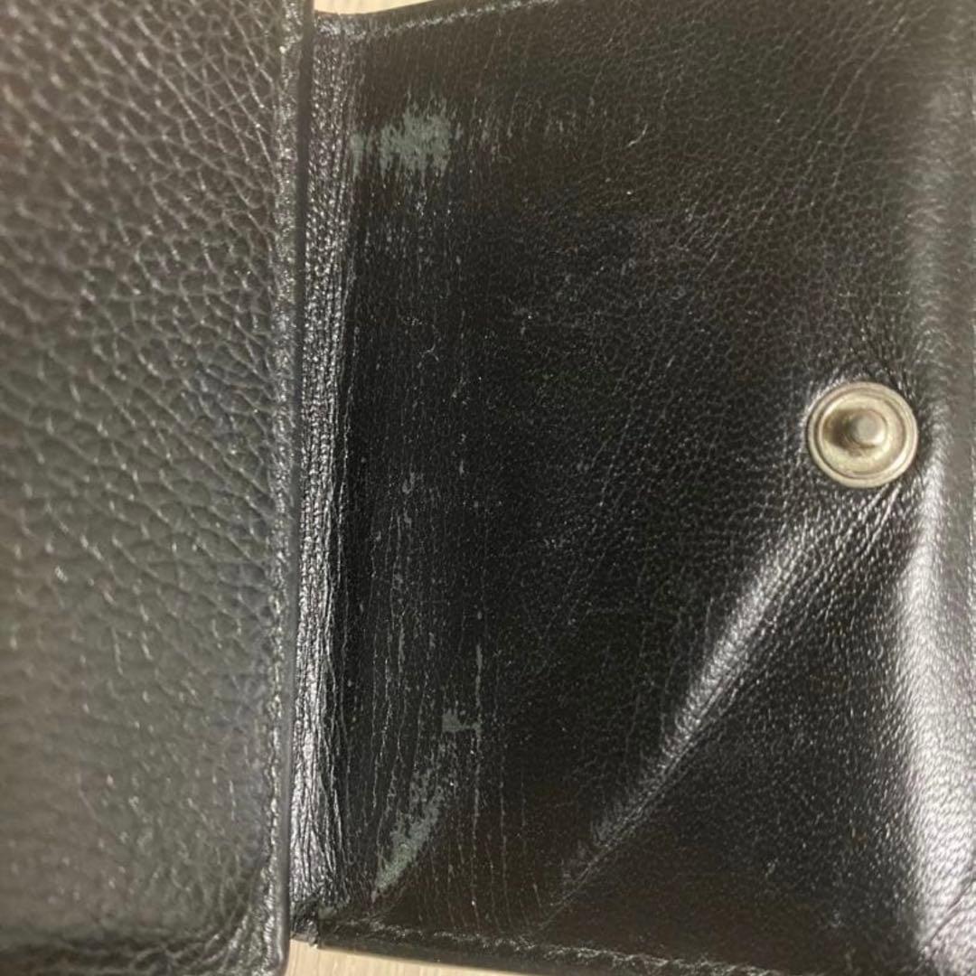 バレンシアガ 三つ折財布 エブリデイ シンプル カーフスキン ブラック