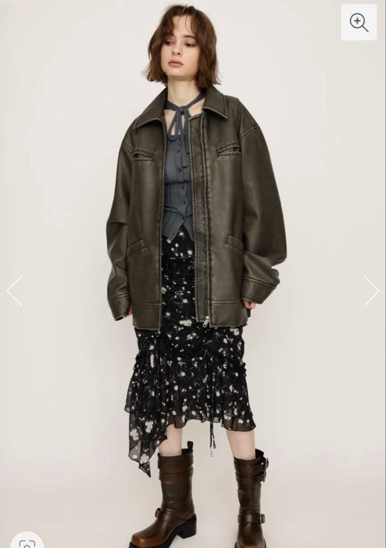 VINTAGE BOXY F／LEATHER ジャケット　SLY