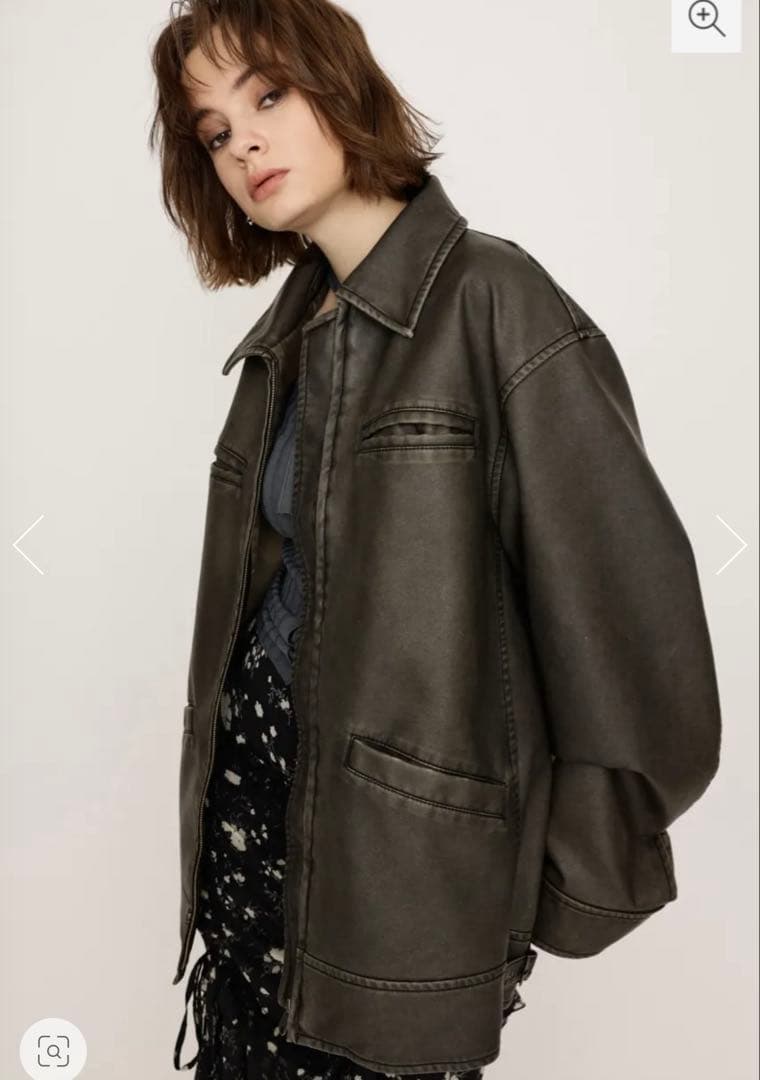 VINTAGE BOXY F／LEATHER ジャケット　SLY