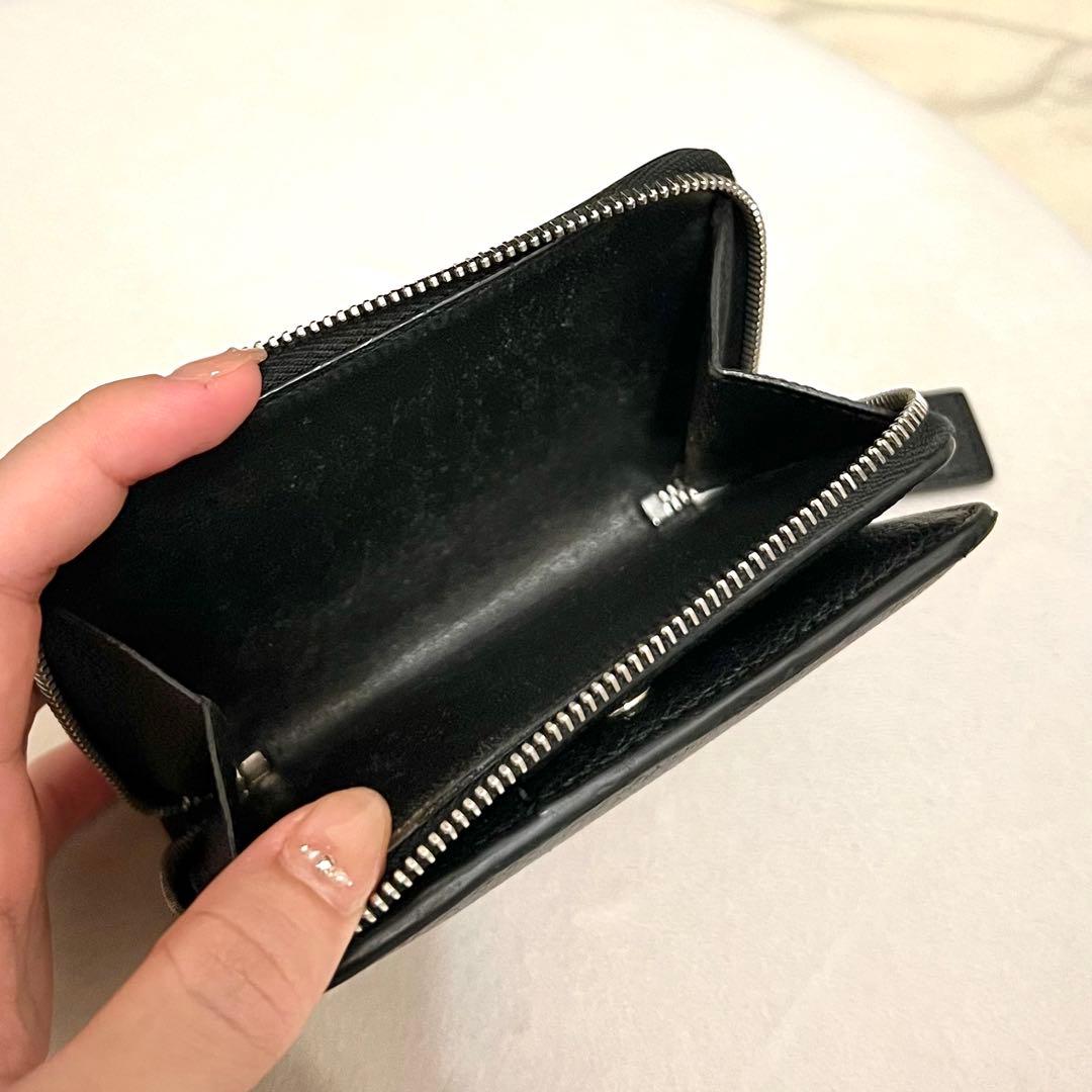 サンローラン リヴ・ゴーシュ 二つ折り財布 レザー コンパクトウォレット