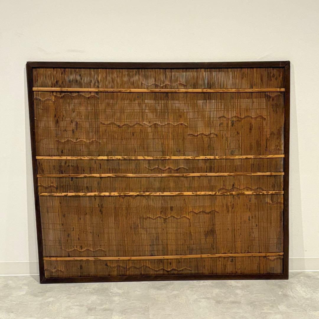 古い建具 窓 1枚 簾戸 すど 葦戸よしど 夏障子 御簾戸　1/2