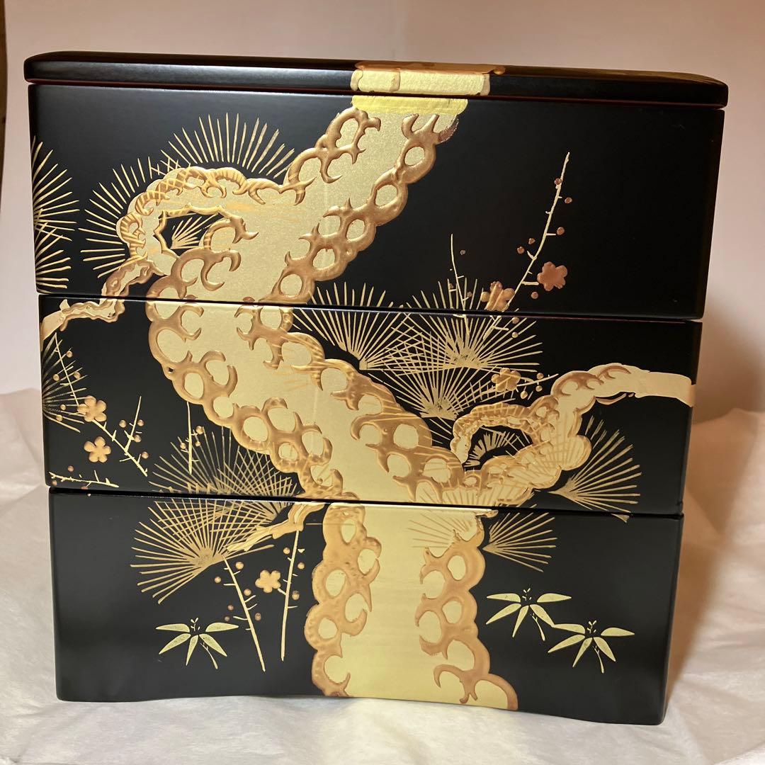 会津塗　三段重