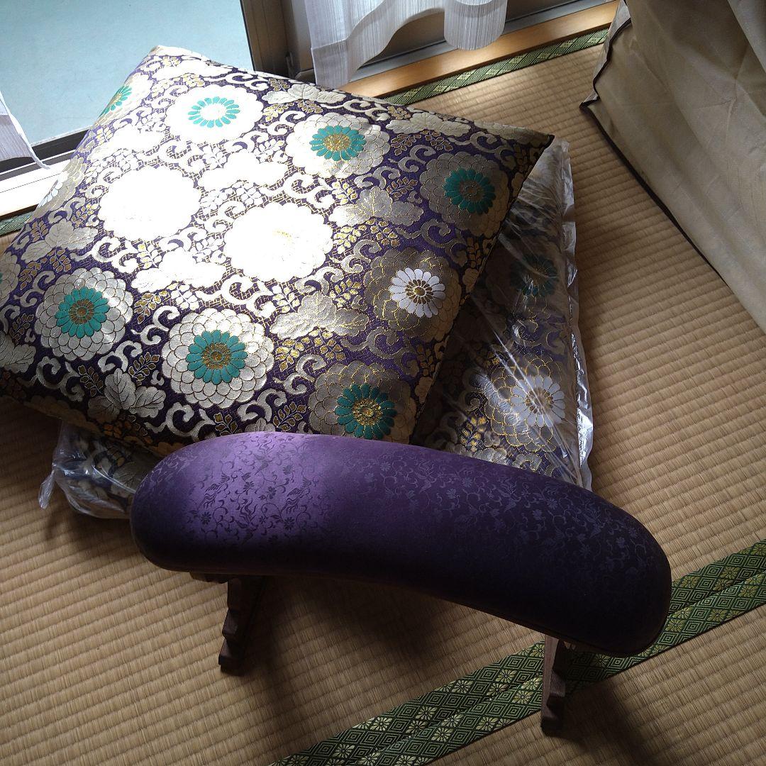 将棋セット>⁠.⁠<　肘掛け　アームレスト　金ピカ座布団×2 法事用　お坊さん