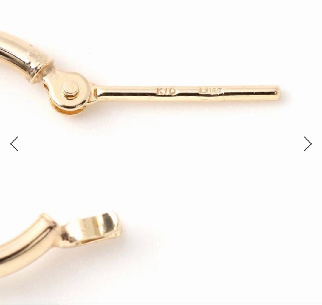 Spick & Span 【lilas】パールフープピアスM K10 限定値下げ