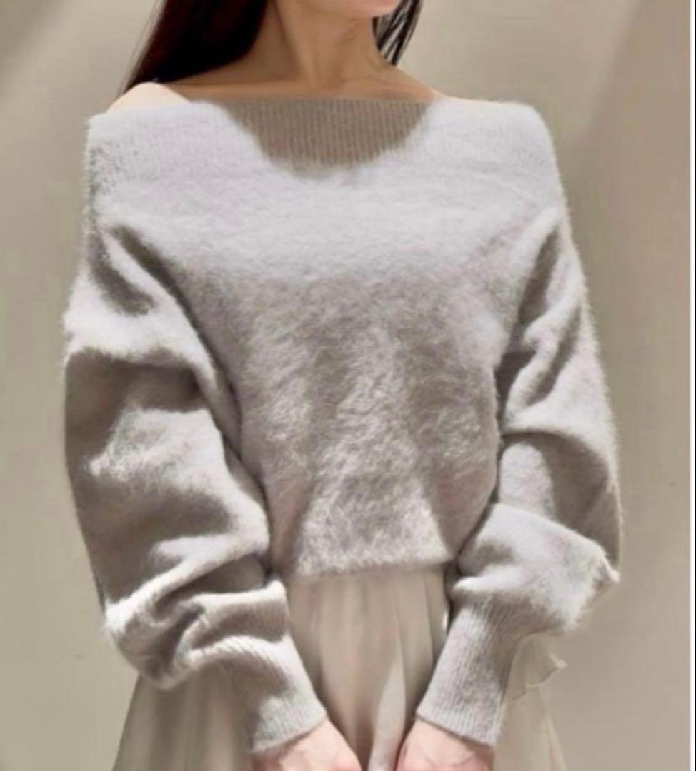 スナイデル 25AW フォックスアルパカオフショルプルオーバー