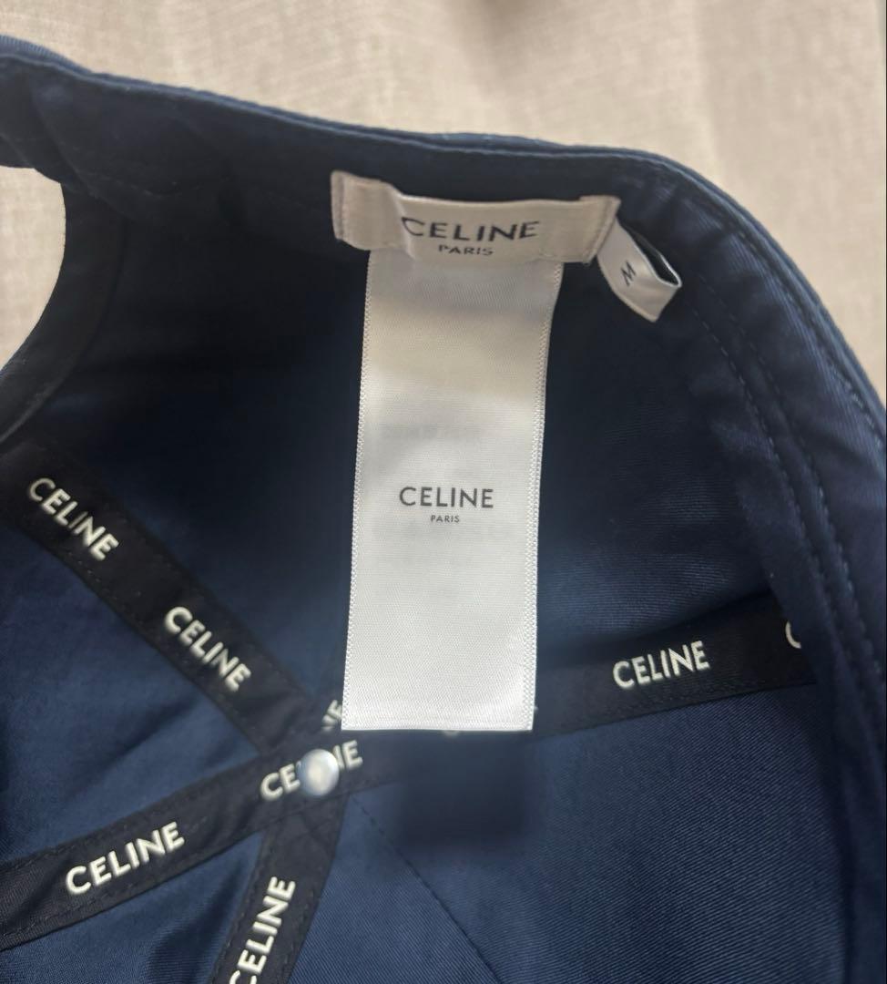 CELINE ネイビー ベースボールキャップ　セリーヌ　Mサイズ