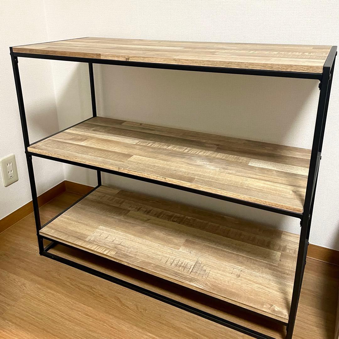 LOWYA ロウヤ　オープンラック　3段　ナチュラルウッド