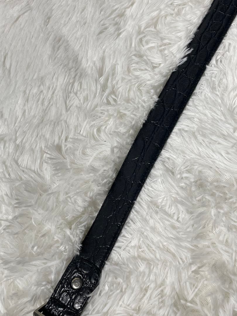 VERSACE ヴェルサーチ 本革　レザーベルト メデューサ ブラック