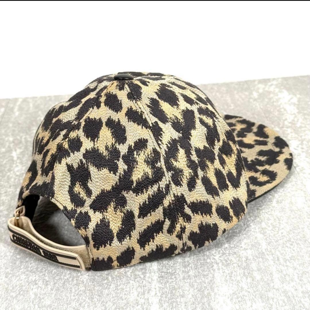 未使用 タグ付き Christian Dior レオパード ジャガード キャップ