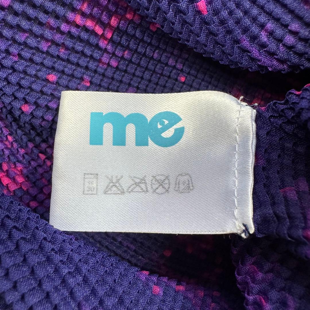 【人気】issey miyake me 半袖シャツ　ワッフル　総柄　フリーサイズ